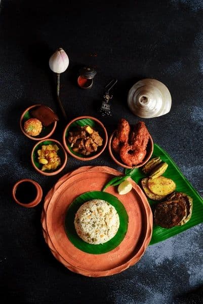 Bangladeshi food spread